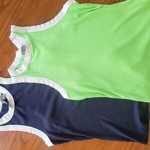 BUNDLE Sweaty Betty Harper Racer Tanks In Navy And Green, Sz M